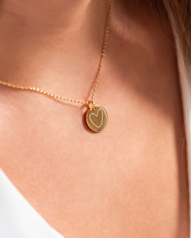 Herz - Halskette Gold mit Karte
