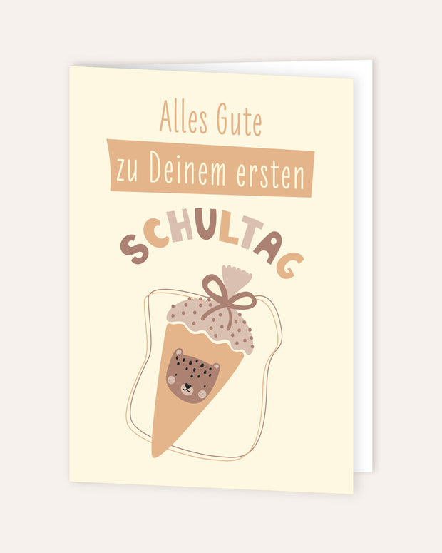 Alles Gute zu Deinem ersten Schultag - Grußkarte