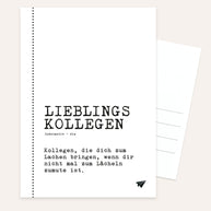 Definition Lieblingskollegen - Postkarte