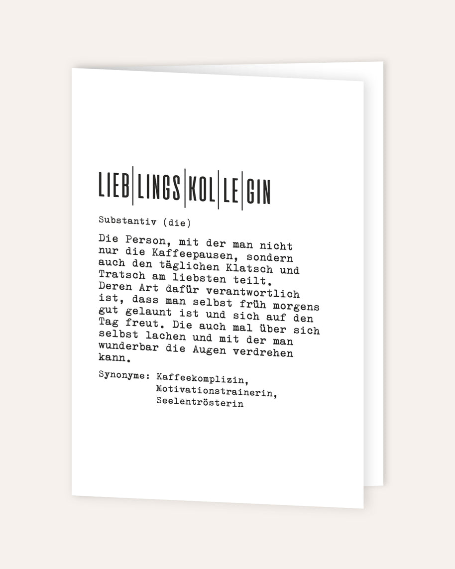 Lieblingskollegin - Grußkarte