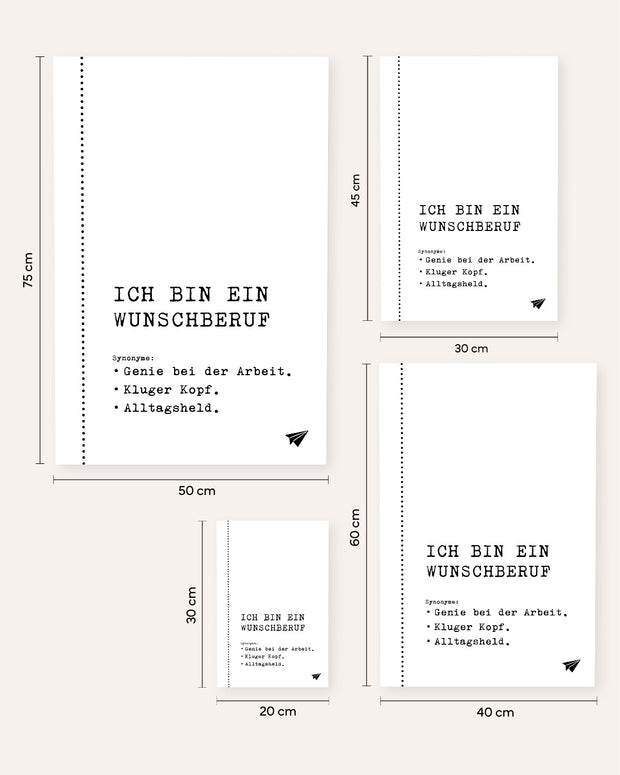 Ich bin ein (+Wunschberuf) - personalisierbares Poster