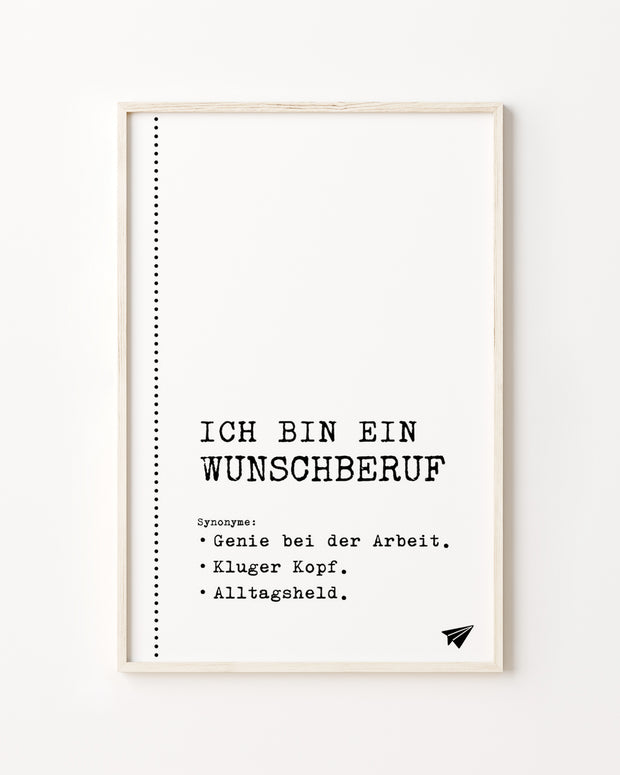 Ich bin ein (+Wunschberuf) - personalisierbares Poster