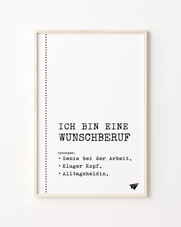 Ich bin eine (+Wunschberuf) - personalisierbares Poster