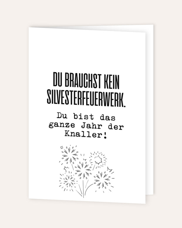 Silvesterfeuerwerk - Grußkarte