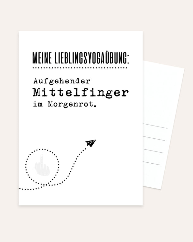 Aufgehender Mittelfinger - Postkarte