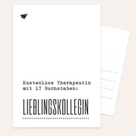 Kostenlose Therapeutin - Postkarte