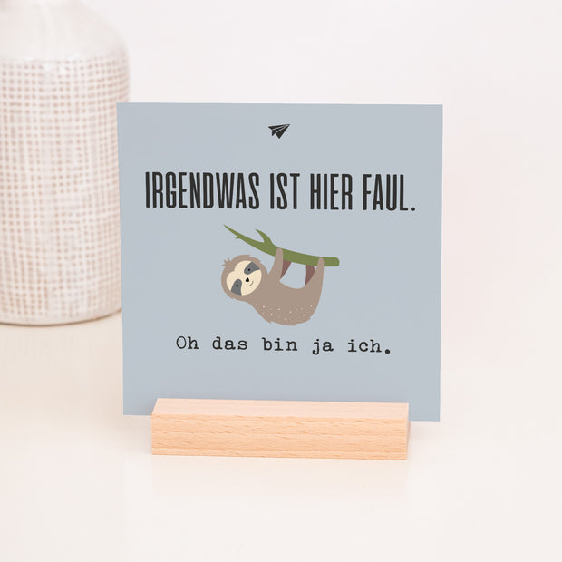 Emoji - Karten im Holzaufsteller