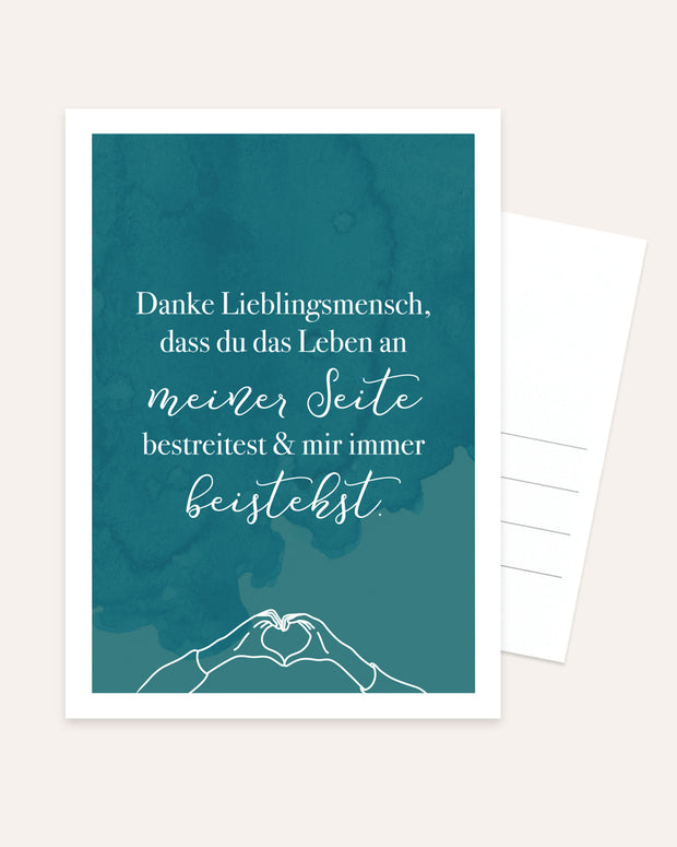 Danke Lieblingsmensch - Postkarte