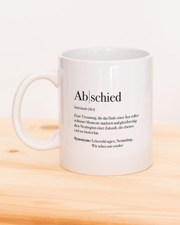 Motiv: Definition Abschied - VS" Tasse