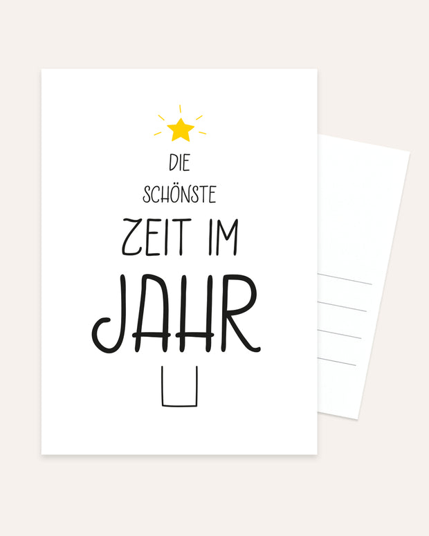 Die schönste Zeit im Jahr - Postkarte