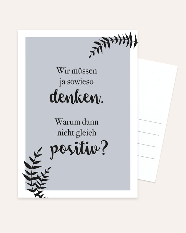 Positiv denken - Postkarte