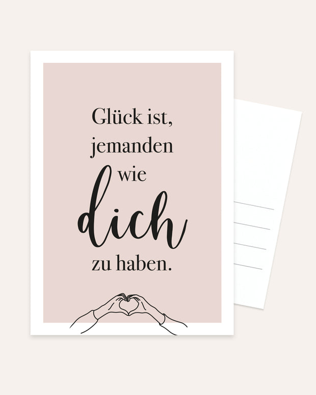 Glück ist - Postkarte