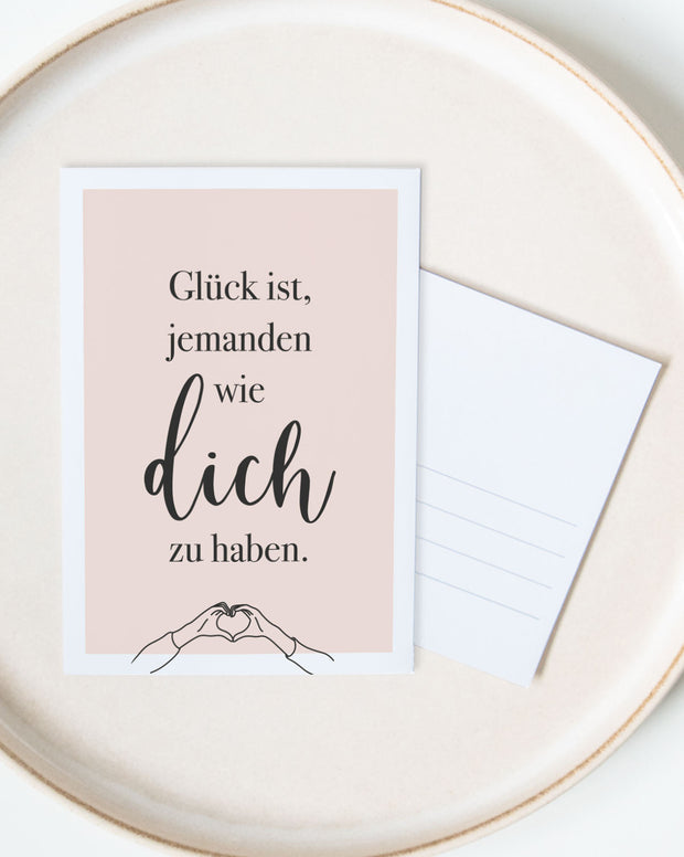 Glück ist - Postkarte