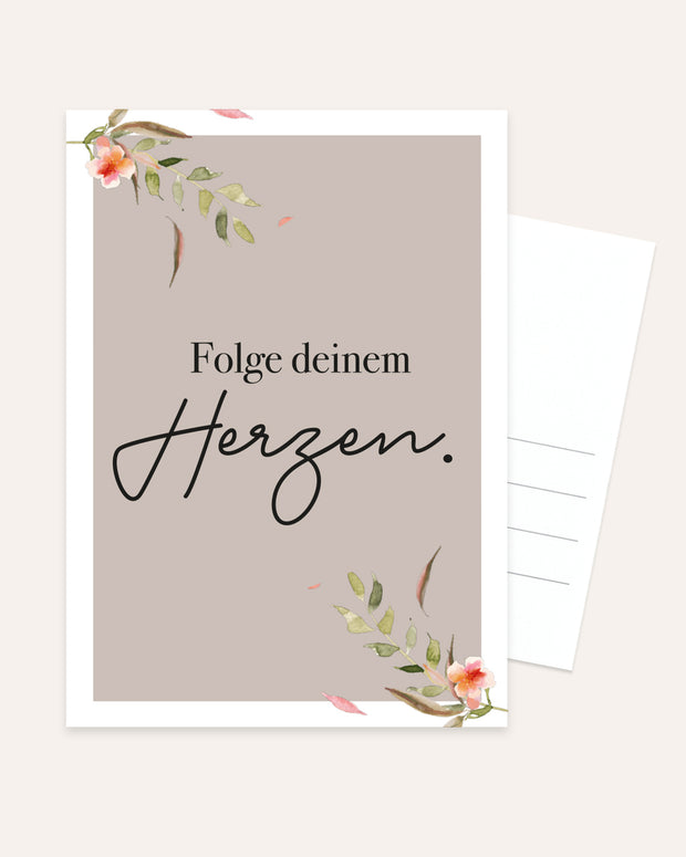 Folge deinem Herzen - Postkarte