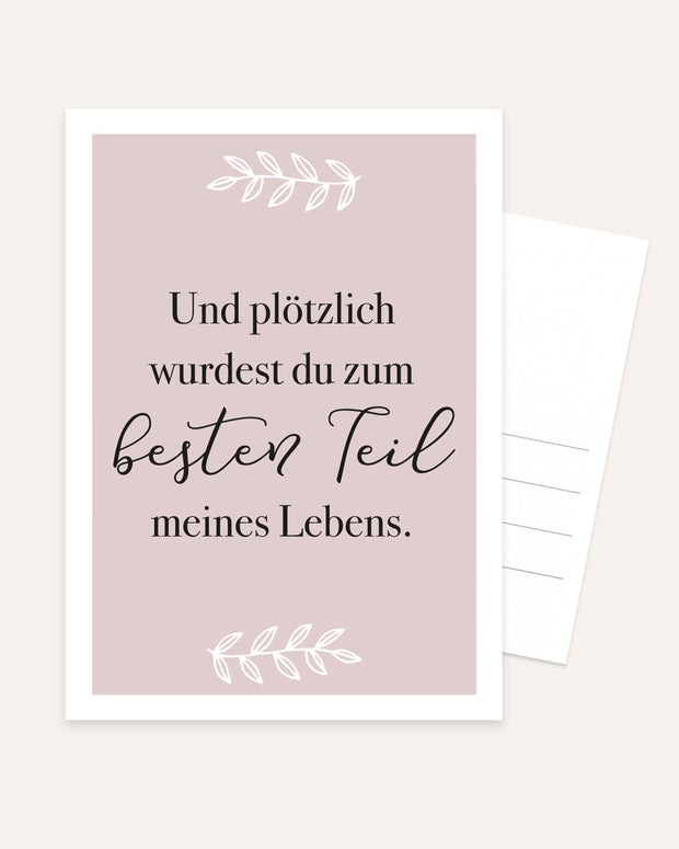 Besten Teil - Postkarte