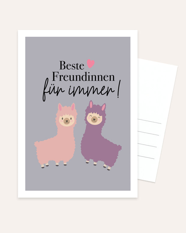 Beste Freundinnen für immer - Postkarte