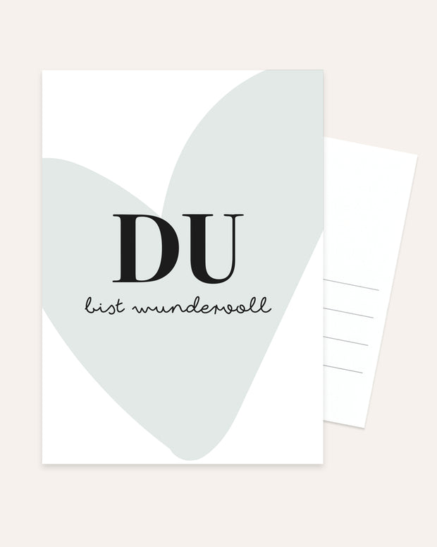 DU bist wundervoll - Postkarte