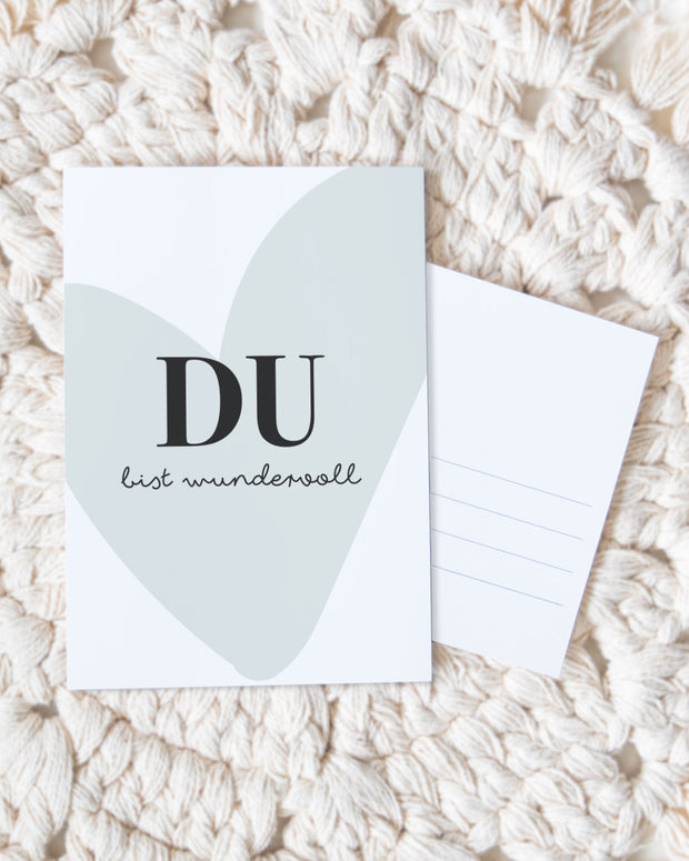 DU bist wundervoll - Postkarte