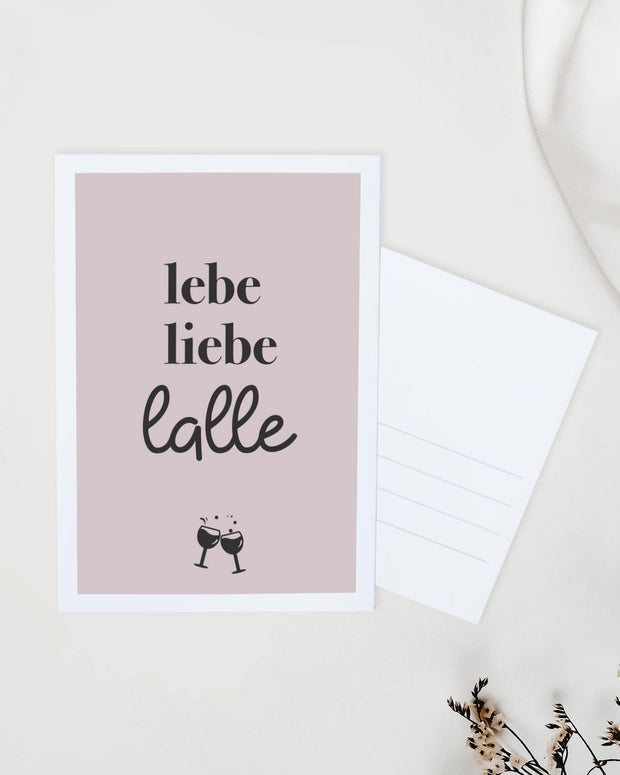 lebe liebe lalle - Postkarte