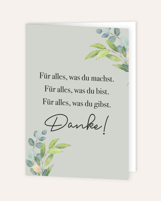 Für alles, was du machst - Grußkarte