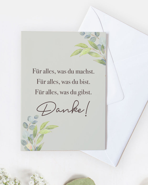 Für alles, was du machst - Grußkarte