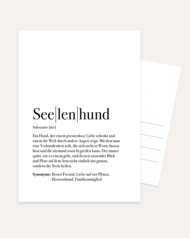Definition Seelenhund - Postkarte