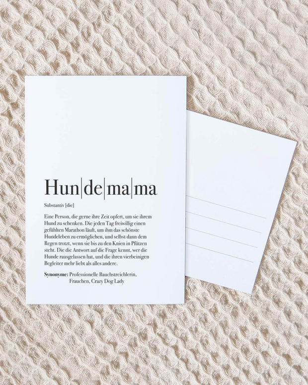 Definition Hundemama - Postkarte