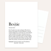 Definition Bestie - Postkarte