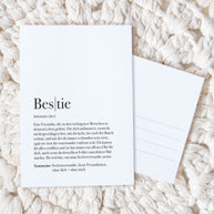 Definition Bestie - Postkarte