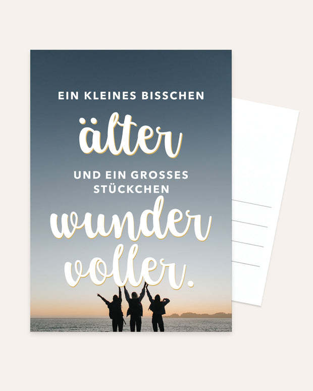 Ein kleines bisschen älter - Postkarte