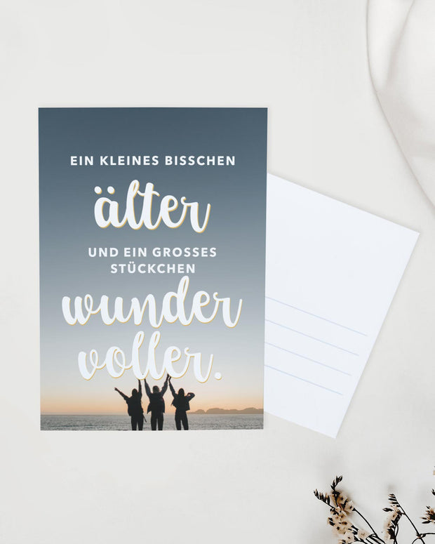Ein kleines bisschen älter - Postkarte