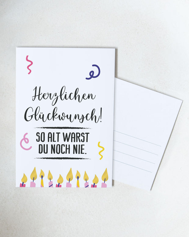 Herzlichen Glückwunsch - Postkarte