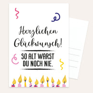 Herzlichen Glückwunsch - Postkarte