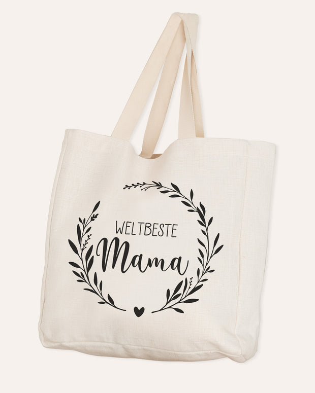 Motiv: Weltbeste Mama - VS" Stofftasche