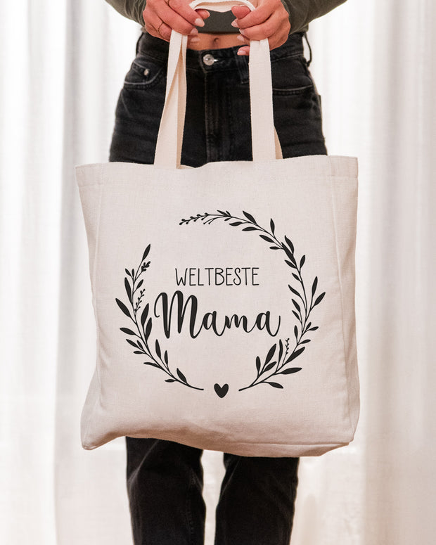 Motiv: Weltbeste Mama - VS" Stofftasche
