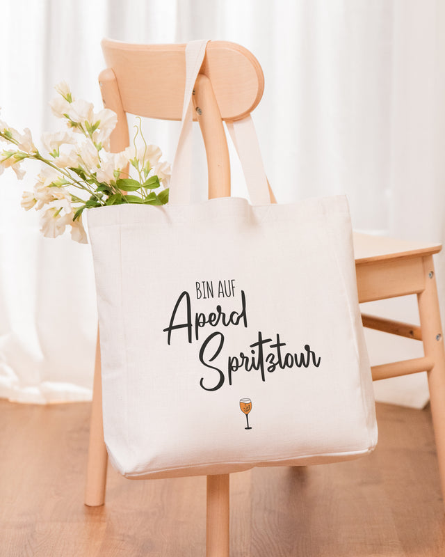 Motiv: Bin auf Aperol Spritztour - VS" Stofftasche