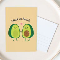 Glück im Bauch - Postkarte