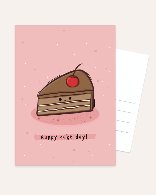 Happy cake day! - Postkarte
