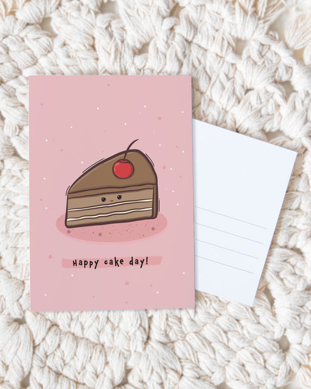Happy cake day! - Postkarte
