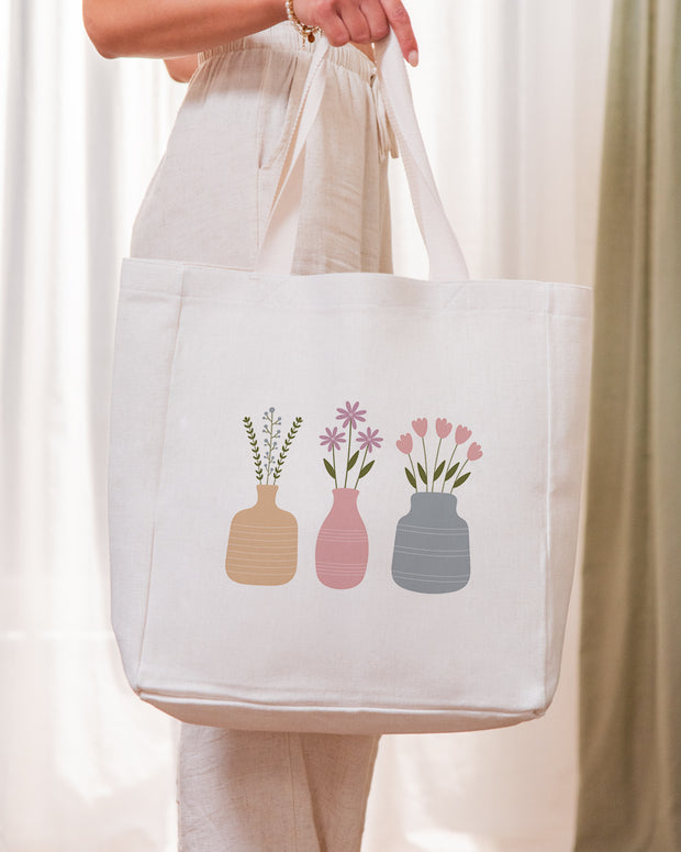 Motiv: Flowers - VS" Stofftasche
