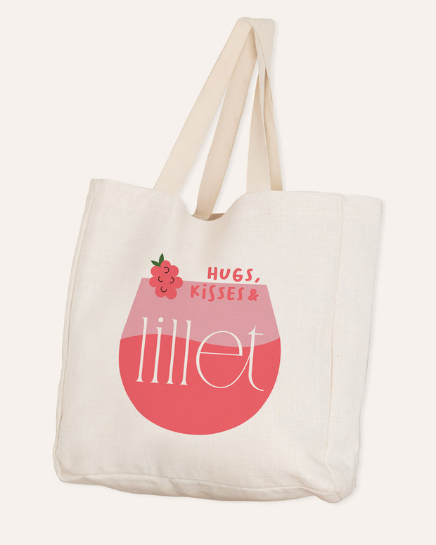 Motiv: Hugs, Kisses & Lillet - VS" Stofftasche