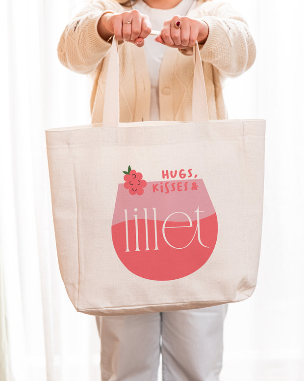 Motiv: Hugs, Kisses & Lillet - VS" Stofftasche