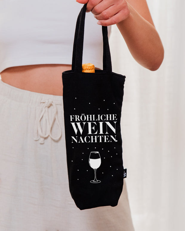 Fröhliche WEINnachten - Flaschenbeutel