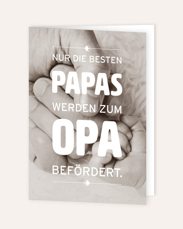 Nur die besten Papas - Grußkarte