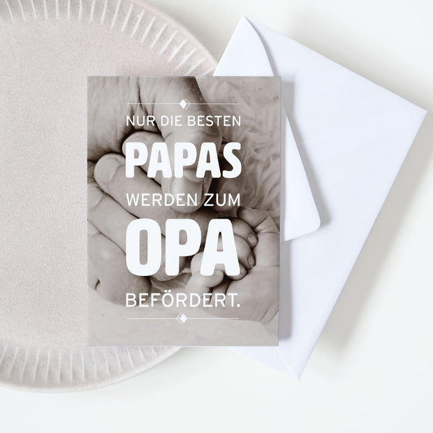 Nur die besten Papas - Grußkarte