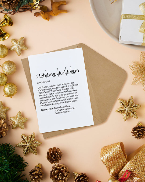 Definition Lieblingskollegin - Grußkarte