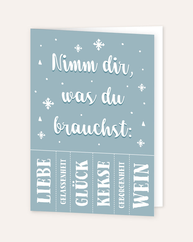Was du brauchst - Grußkarte