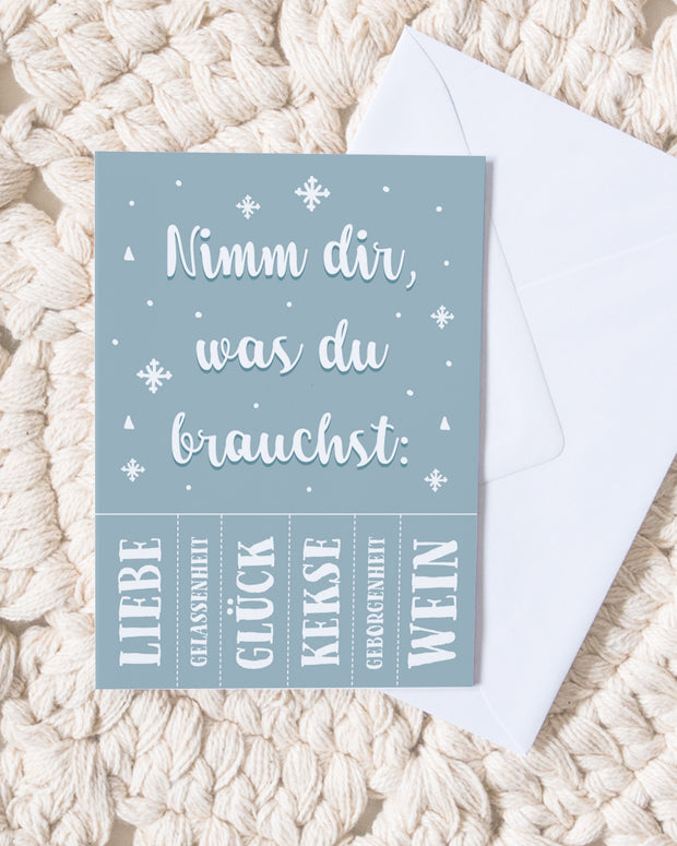 Was du brauchst - Grußkarte