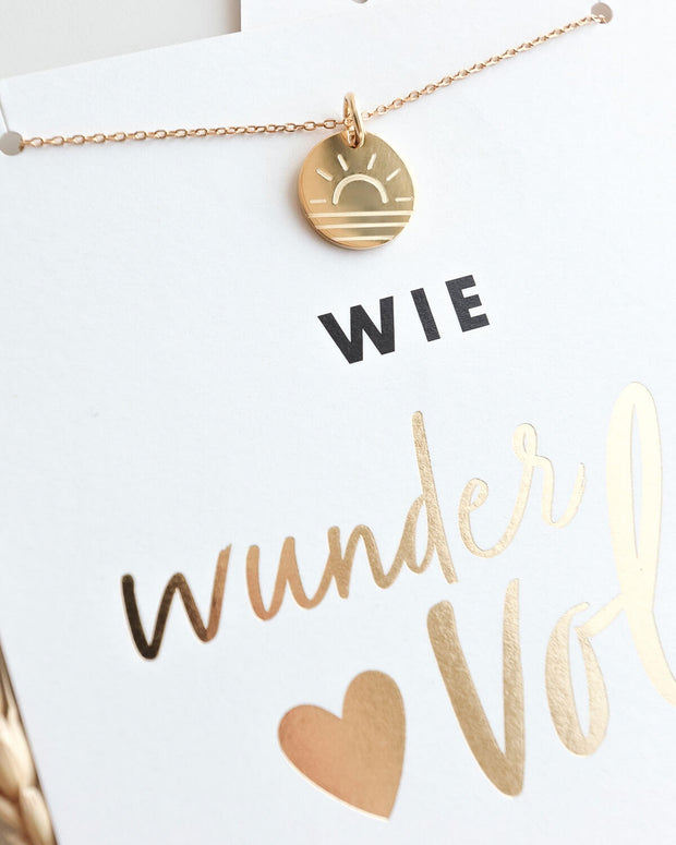Sunrise - Halskette Gold mit Karte