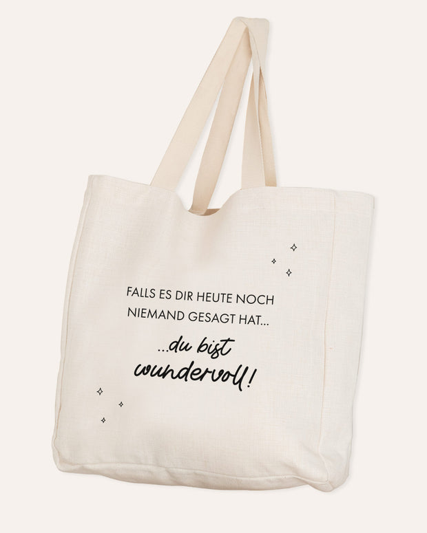 Du bist wundervoll - VS" Stofftasche